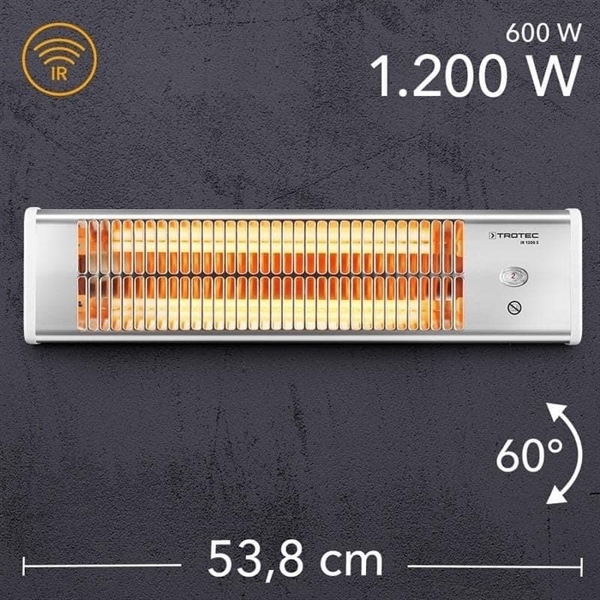Đèn sưởi phòng tắm TROTEC IR 1200S Nội Địa Đức, Đèn sưởi ấm nhà tắm mùa đông tiện lợi GermanySnT 330029