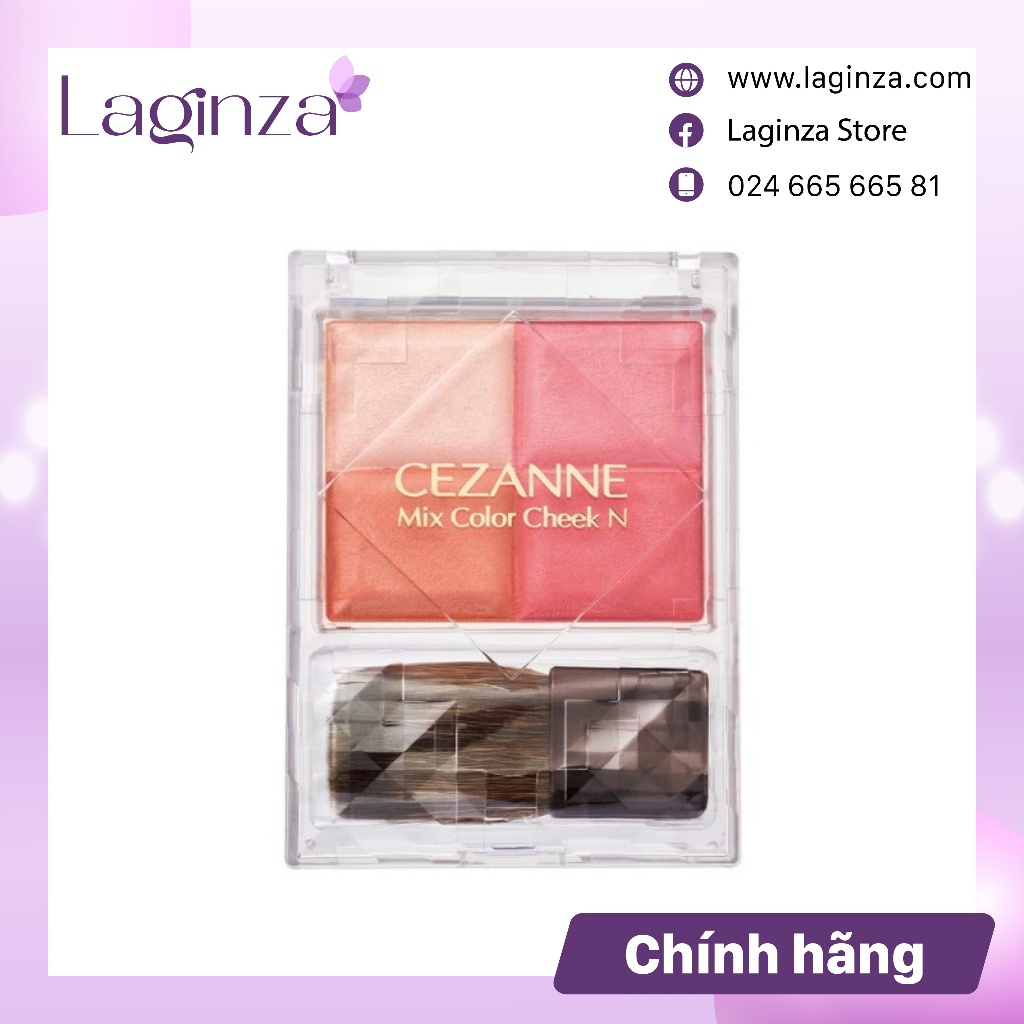 Phấn má 4 ô Cezanne Mix Color Cheek N02