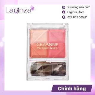 Phấn má 4 ô cezanne mix color cheek n02