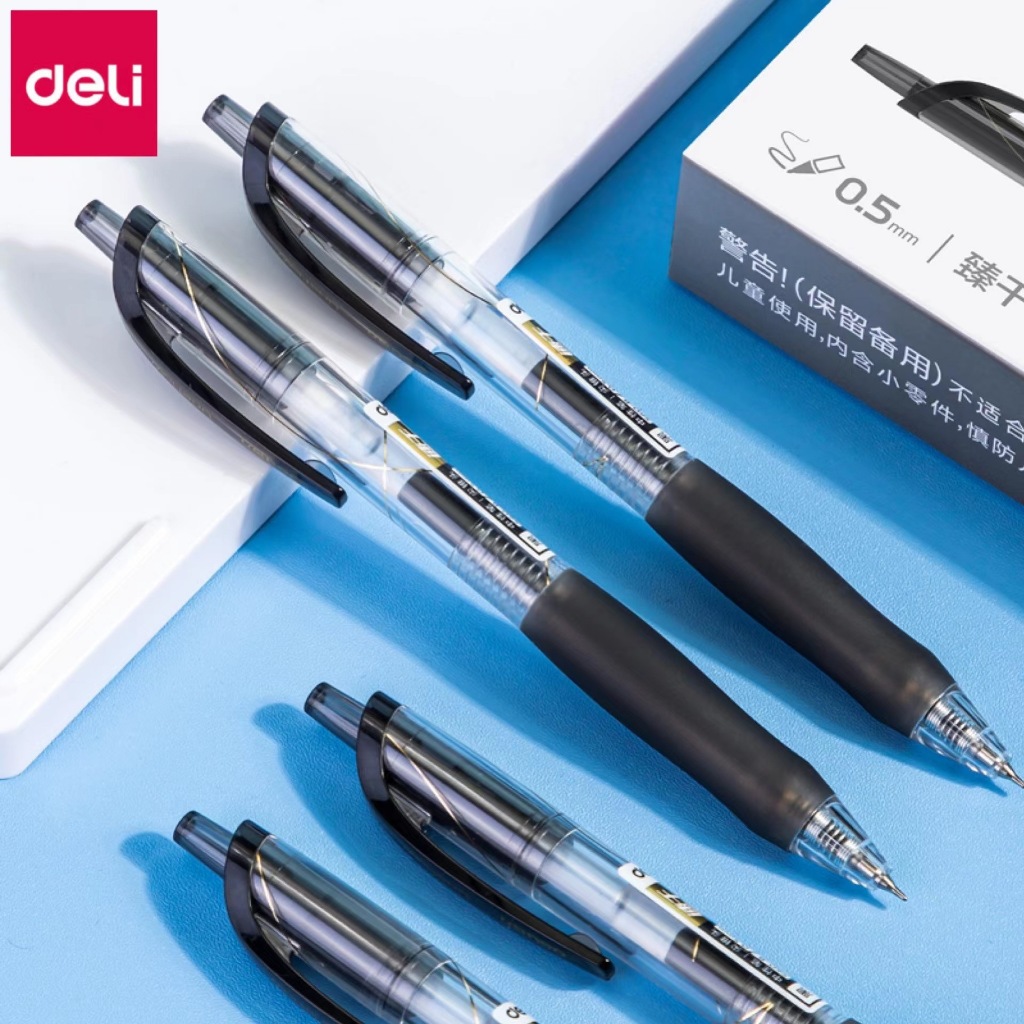 Bút gel Deli S60-B khô nhanh ngòi 0,5mm