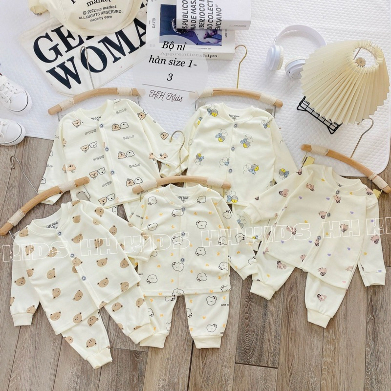 Bộ nỉ Hàn cúc thẳng cho bé trai, bé gái