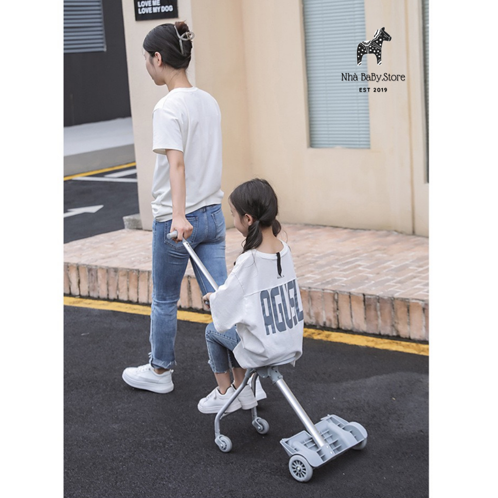 Vali Smile kiêm xe đẩy chính hãng Koku 21.5L Tặng kèm túi quà