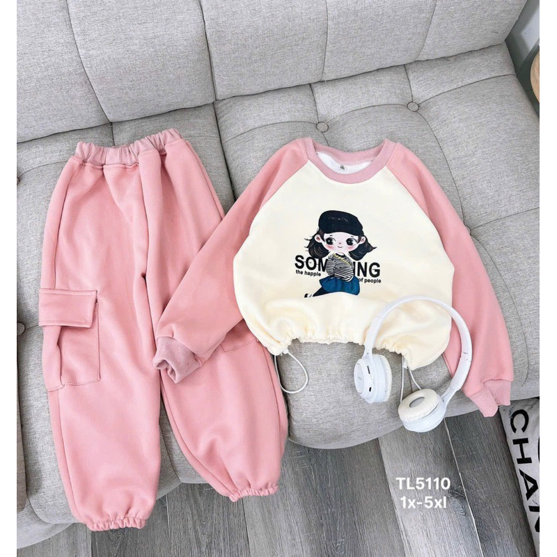 Sét bộ chất 2da size nhỡ cho bé gái