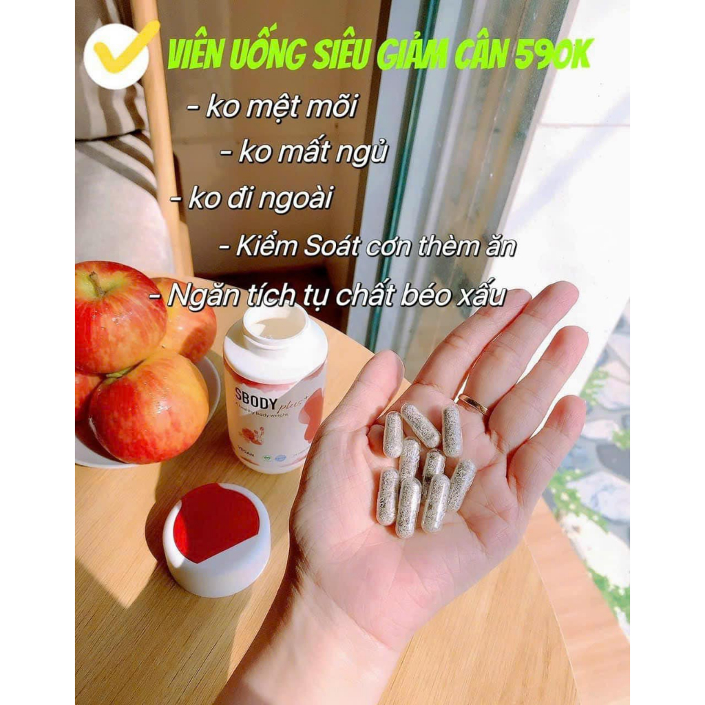 Viên uống giảm cân Sbody Plus+ NHẬT BẢN chính hãng