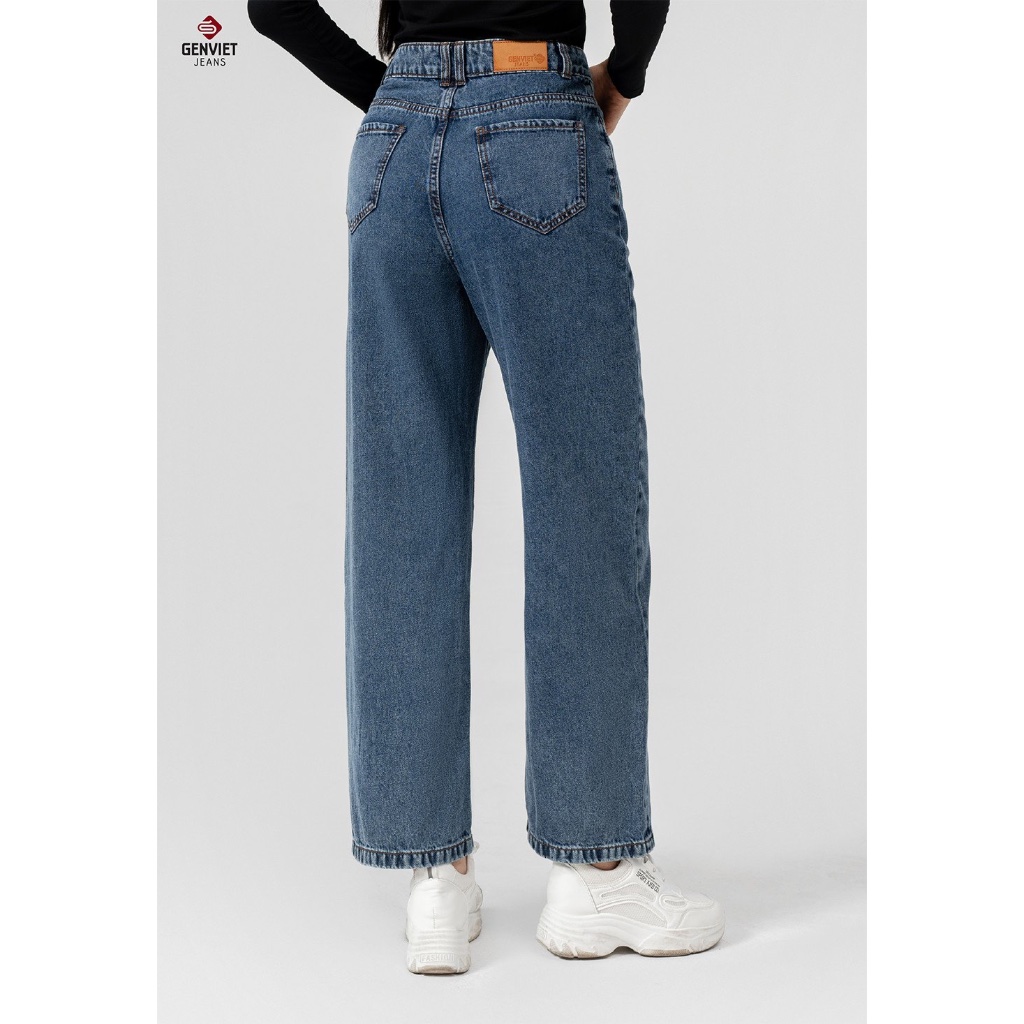 [Mã FATOP12 giảm 30K đơn 150K] Quần dài nữ Genviet Jeans suông TQ124J8400