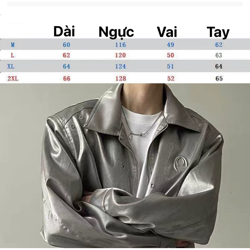Áo Khoác Dáng Ngắn Phủ Bạc Nam Nữ Cao Cấp