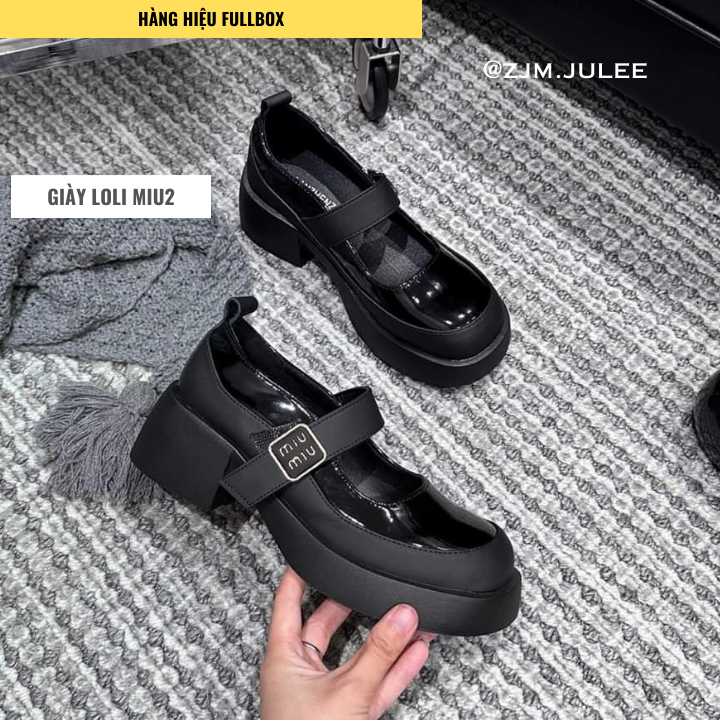 Giày búp bê nữ cao cấp LOLI MIU2 đế 6cm fullbox- Giày loli thời trang