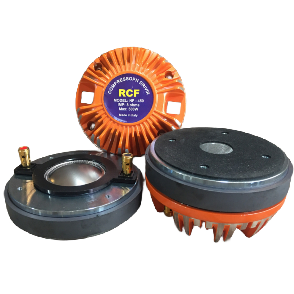 TRÉP KÈN 450 RCF NẮP NHÔM MÀU CAM TỪ 115 COIL 44.4 - MÃ 445ALCAM - GIÁ MỘT LOA