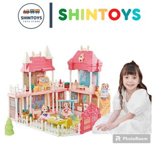  Đồ Chơi Lắp Ráp Ngôi Nhà Búp Bê - Villa Biệt Thự Công Chúa Barbie Kích Thước Lớn Dễ Thương Cho Bé Gái - Shintoys 