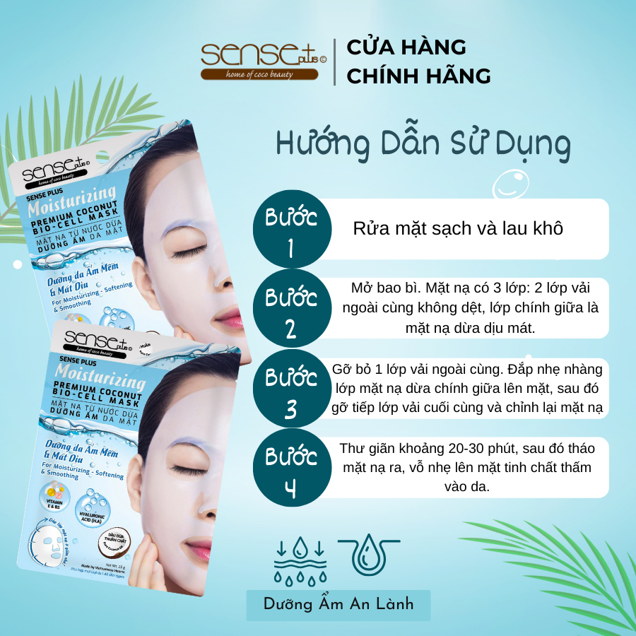 COMBO 10 MẶT NẠ SINH HỌC BIO-CELL DƯỠNG ẨM SENSE PLUS