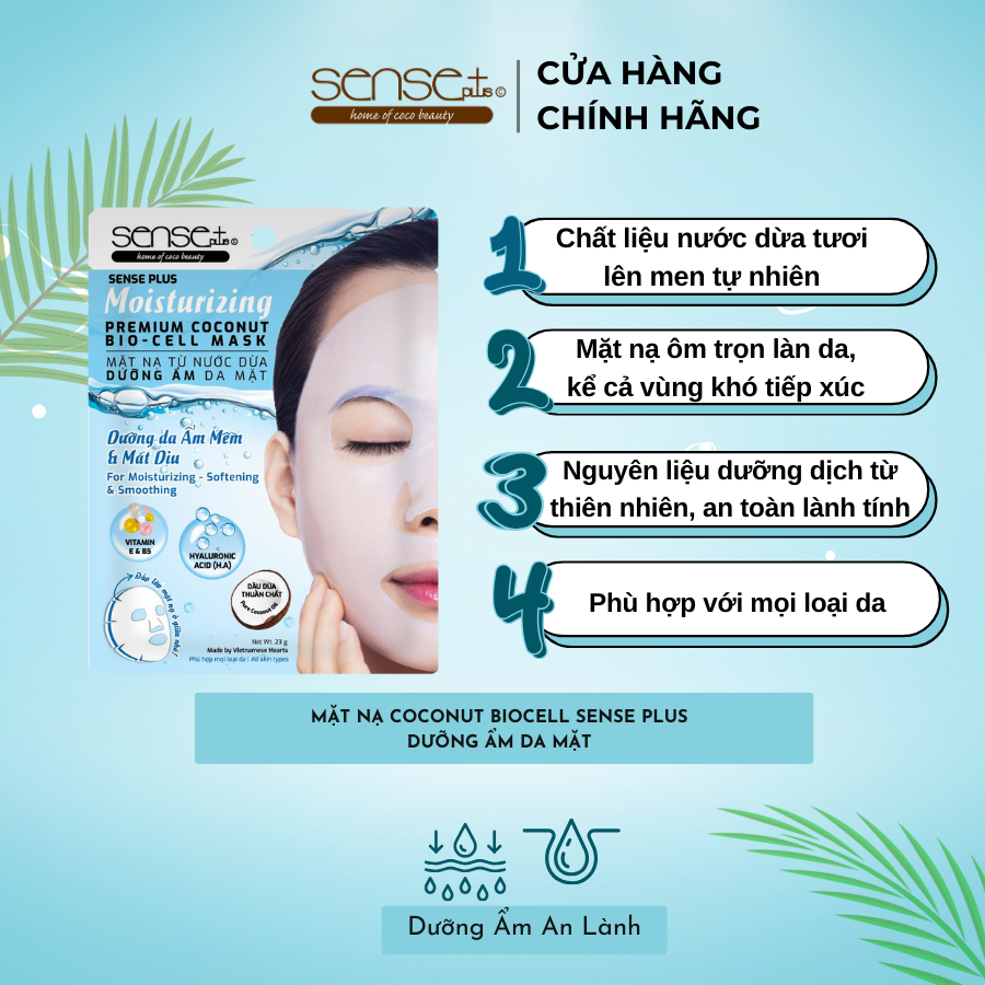 COMBO 10 MẶT NẠ SINH HỌC BIO-CELL DƯỠNG ẨM SENSE PLUS