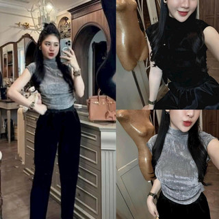 Áo nhung tay hến 4 màu siêu xinh