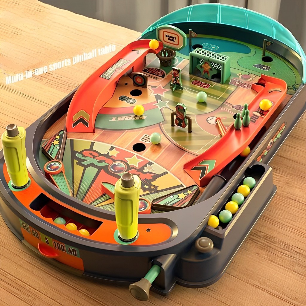 Đồ Chơi Máy Bắn Bóng Mini Pinball Sân Thi Đấu Bóng Đá,Bóng Rổ,Golf Phát Triển Tư Duy Rèn Luyện Tay Và Mắt Cho Bé
