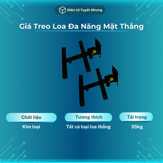 Đôi giá treo loa đa năng mặt thẳng tải trọng 35kg - giá đỡ loa treo tường, giá đỡ loa bh lỗi 1-1