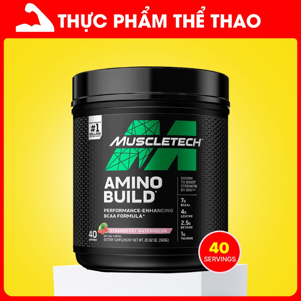 Thực phẩm bổ sung BCAAs MuscleTech Amino Build NextGen - 40 lần dùng - Nhiều mùi vị - Chính Hãng Muscletech