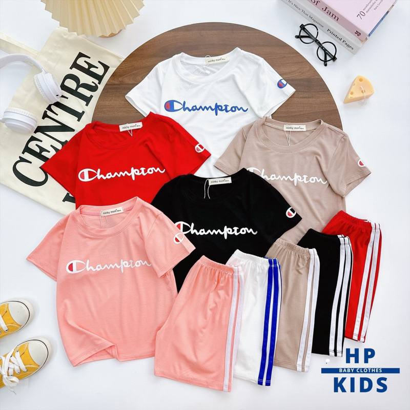 Bộ cộc tay thể thao thun lạnh Minky mom size 90-150