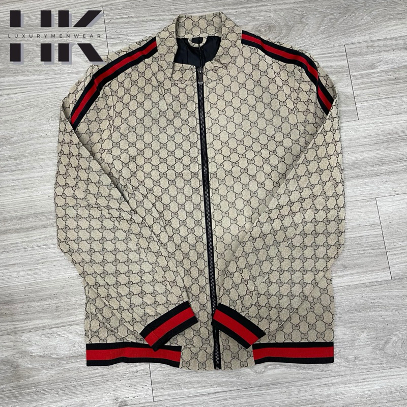 Áo Khoác Da, Bomber 𝔾𝕌ℂℂ𝕀 Nam, Da Lì Mịn