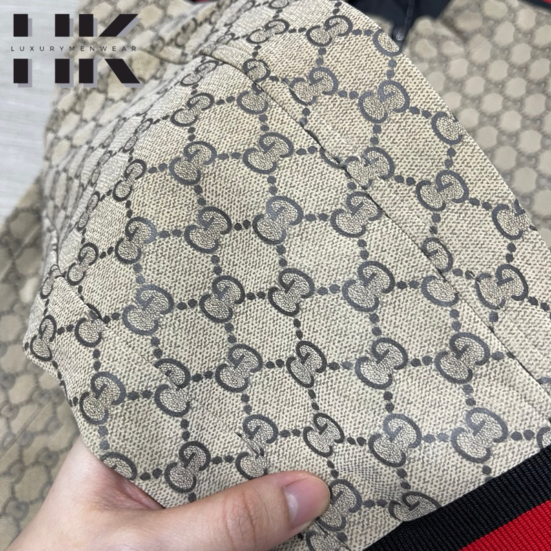 Áo Khoác Da, Bomber 𝔾𝕌ℂℂ𝕀 Nam, Da Lì Mịn