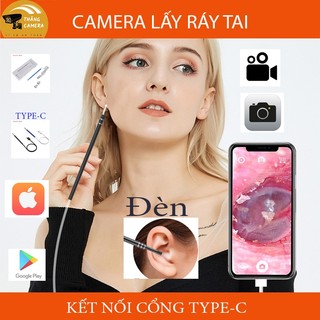 Camera lấy ráy tai, nhỏ gọn, thông minh, lấy ráy tai trẻ em, kết nối cổng type-c, đơn giản