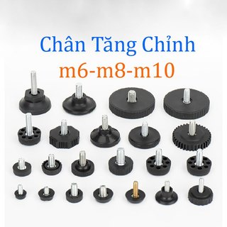 Tăng chân nhựa, đế nhựa tăng chỉnh chiều cao bàn, ghế, tủ, ren vặn loại tốt