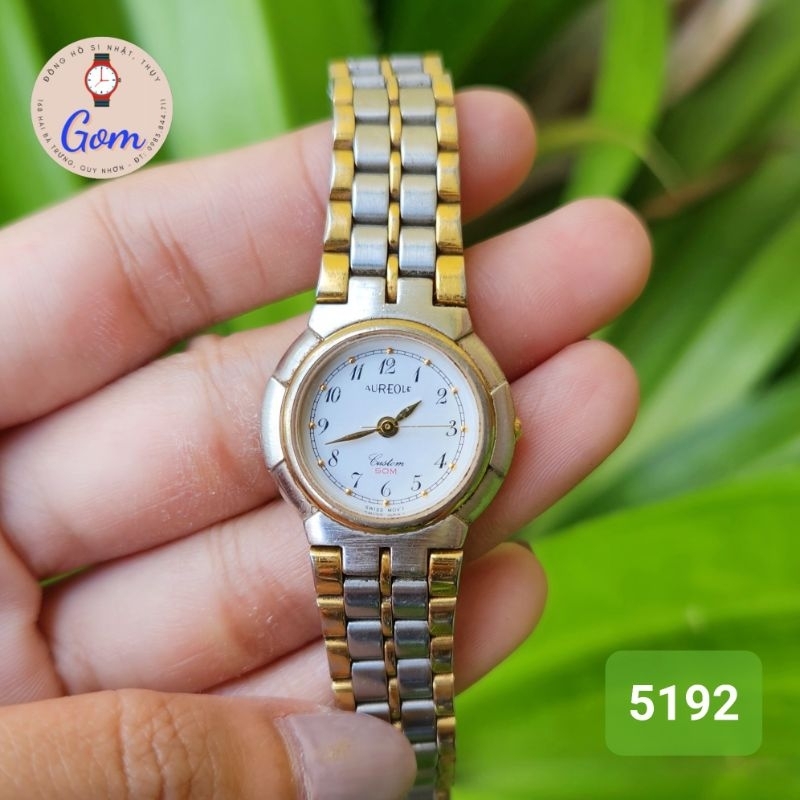 Đồng hồ si nữ máy Thụy Sĩ Aureole 5192