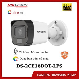Camera giám sát HIKVISION HDTVI 2.0MP, Camera ngoài trời, chịu thời tiết mưa nắng - BH 24 Tháng chính hãng