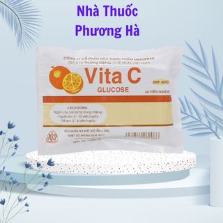 Kẹo Cam Vita C glucose - 24 Viên Ngậm.Bổ sung Vitamin C, Tăng đề kháng