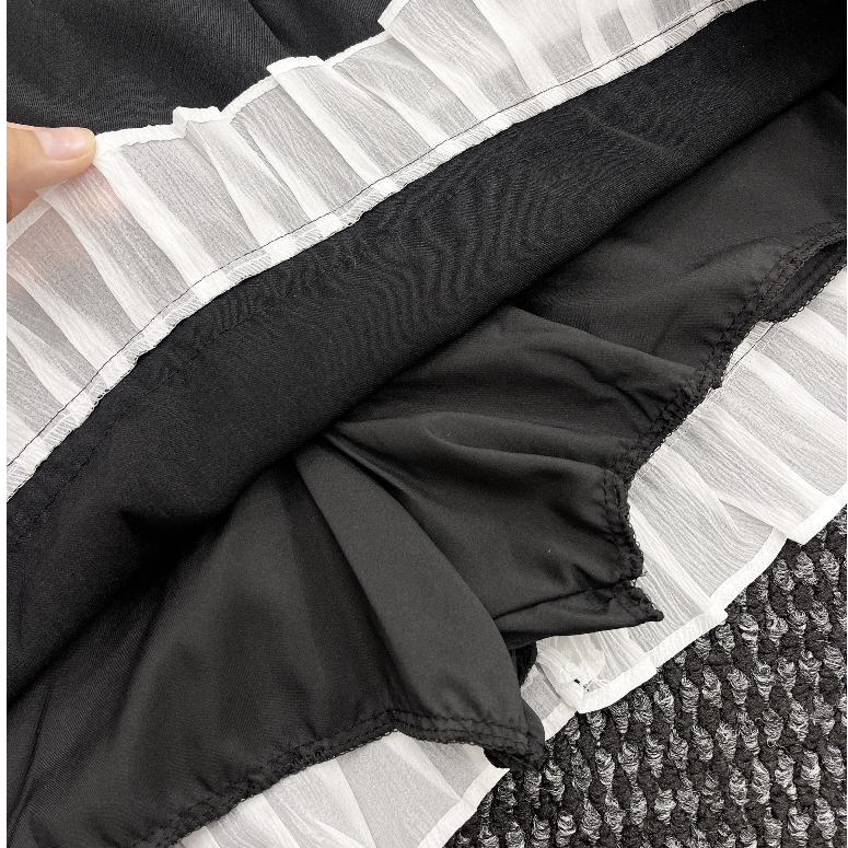 Váy nữ DEMAY, thiết kể nơ cổ tay dài tiểu thư sang chảnh