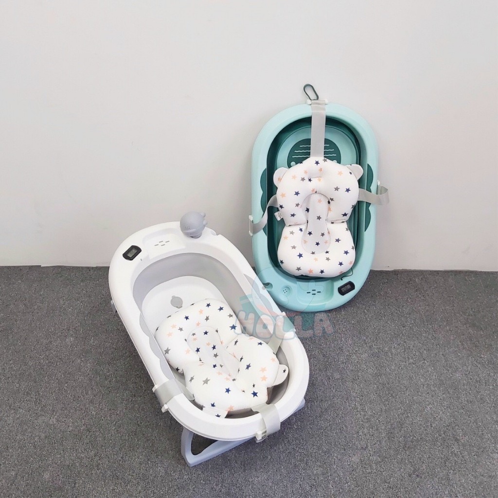 Chậu tắm gấp gọn Holla, Honper tặng kèm phao bơi siêu cao cấp cho bé