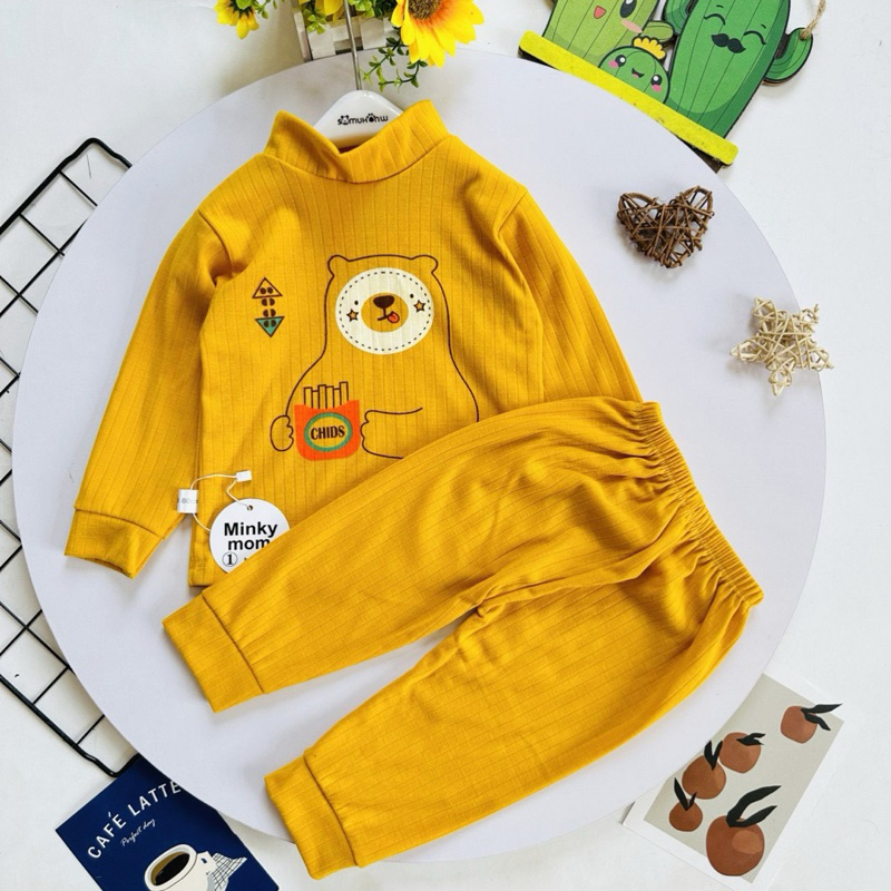 Bộ thun len gân hình ngộ nghĩnh