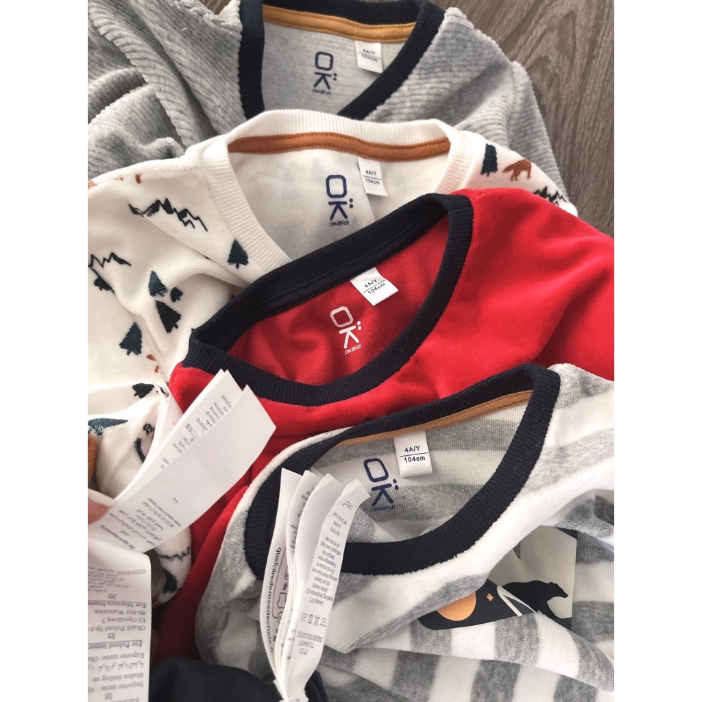 Bộ nhung bé trai Okai di nhiều hình