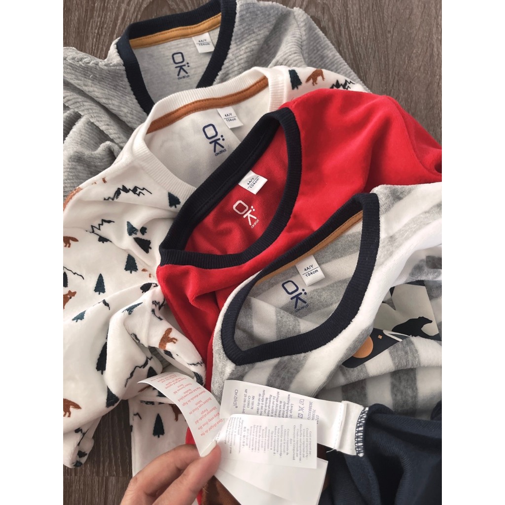 Bộ nhung bé trai Okai di nhiều hình