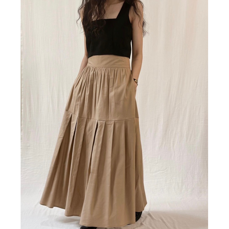 Áo cổ vuông linen / AKJ3