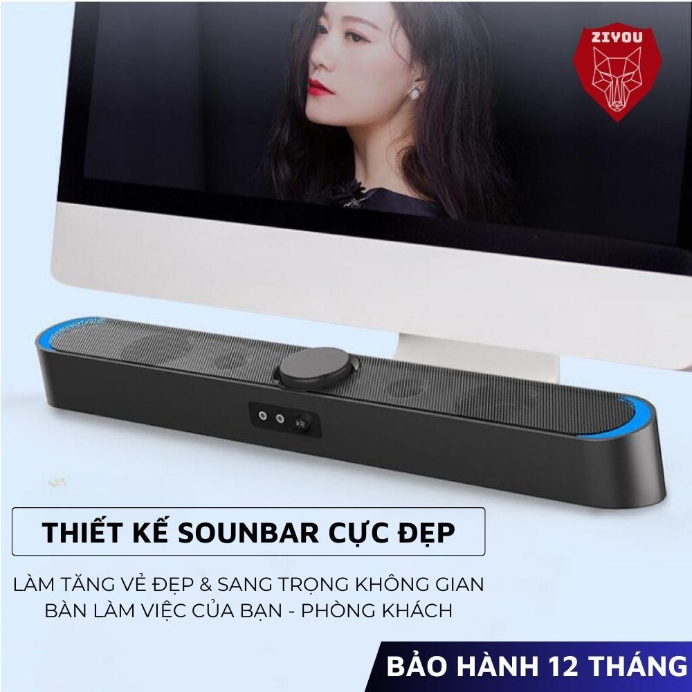 Loa Máy Tính Bluetooth Để Bàn Cao Cấp Ziyou V-198 Âm Thanh Vòm 3D SUPER BASS Nghe Nhạc Cực Hay, Có LED