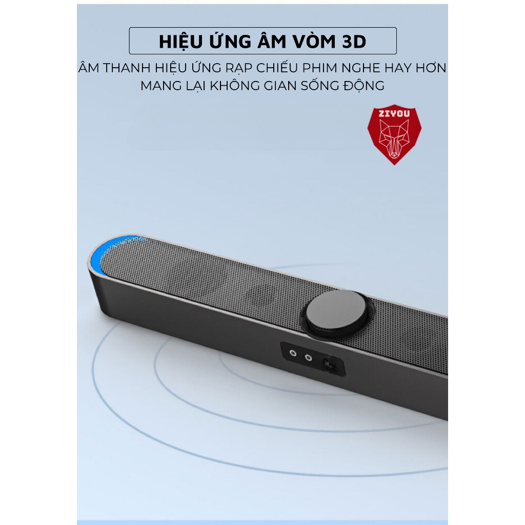 Loa Máy Tính Bluetooth Để Bàn Cao Cấp Ziyou V-198 Âm Thanh Vòm 3D SUPER BASS Nghe Nhạc Cực Hay, Có LED