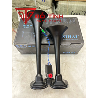 Còi hơi ô tô SIHAI. Kèn hơi 2 loa cao cấp cho xe có bình hơi.