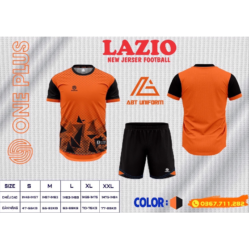 Bộ quần áo bóng đá phủi thiết kế chính hãng One Plus lazio vải dệt kim