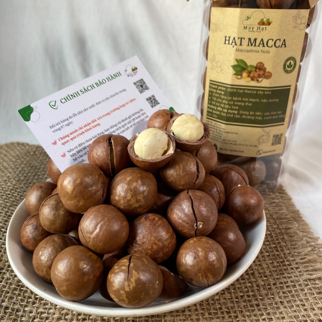 Hạt Macca Đắk Lắk size đại sấy nứt vỏ Mây Hạt 500g