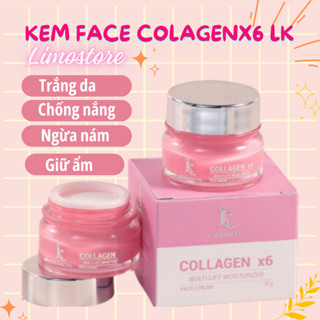 Kem Face Colagen x6 Linh Kool (LK COSMETIC) dưỡng trắng da mặt, ngừa nám, giữ ẩm, chống nắng, se khít lỗ chân lông 10g