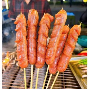 Xúc xích quốc dân, xúc xích ngọt Trung chiên, thả lẩu, xiên que 500g