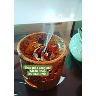 Combo bếp xông thảo mộc - thảo mộc xông nhà - làm sạch không gian - cả..m x..úc - combo 1 bếp & 1 gói 200gr thảo mộc
