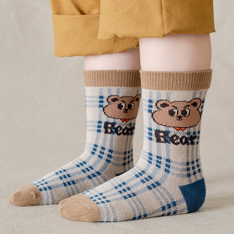 Tất Cho Bé, Set 5 Đôi Tất Chân Cho Bé Trai, Cotton Co Giãn 4 Chiều, Phong Cách Hàn Quốc Kakalulu