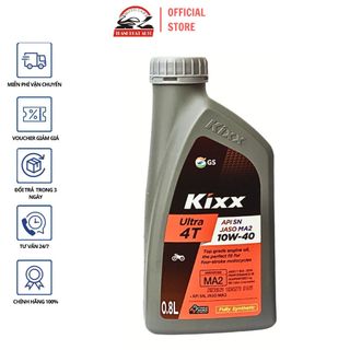 Nhớt xe côn tay, xe số Kixx Ultra 4T 10W40 0.8L