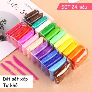 Combo đất sét tự khô nhật bản 36 màu cao cấp đồ chơi trẻ em trí tuệ phát triển tư duy