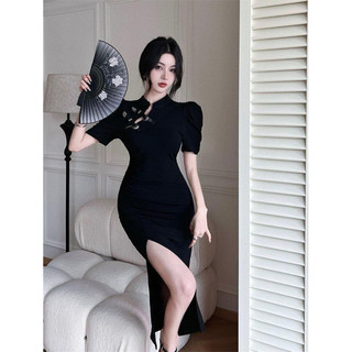 VÁY BODY SƯỜN XÁM TRUNG HOA  CÀI KHUY XẺ TÀ HÀNG QUẢNG CHÂU