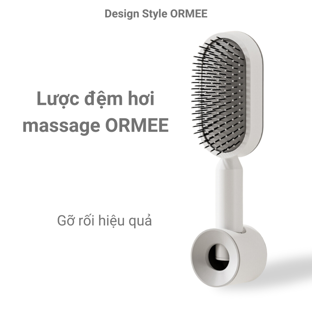 Lược đệm hơi massage ORMEE túi khí trung tâm, massage đầu êm ái, gỡ rối tóc hiệu quả