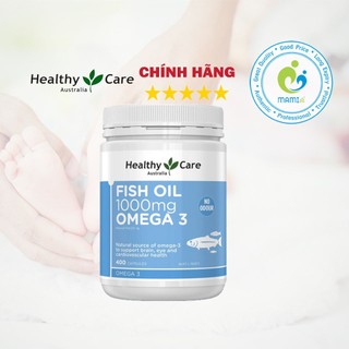 Viên dầu cá (400v) bổ sung DHA, tốt cho xương khớp cho người từ 6 tuổi trở lên Healthy Care Fish Oil Omega-3 1000mg, Úc