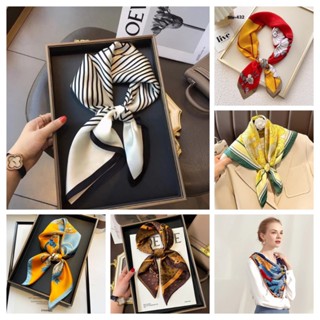 {Hàng mới về} Khăn Quàng Cổ - Khăn Lụa Vuông 70x70cm