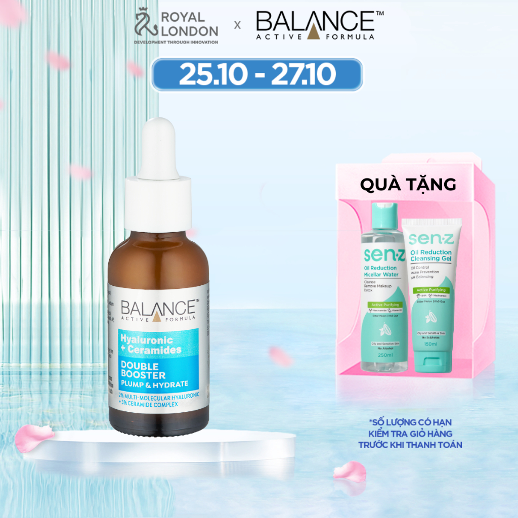 Tinh chất Balance Active Hyaluronic & Ceramides Double Booster 30ml