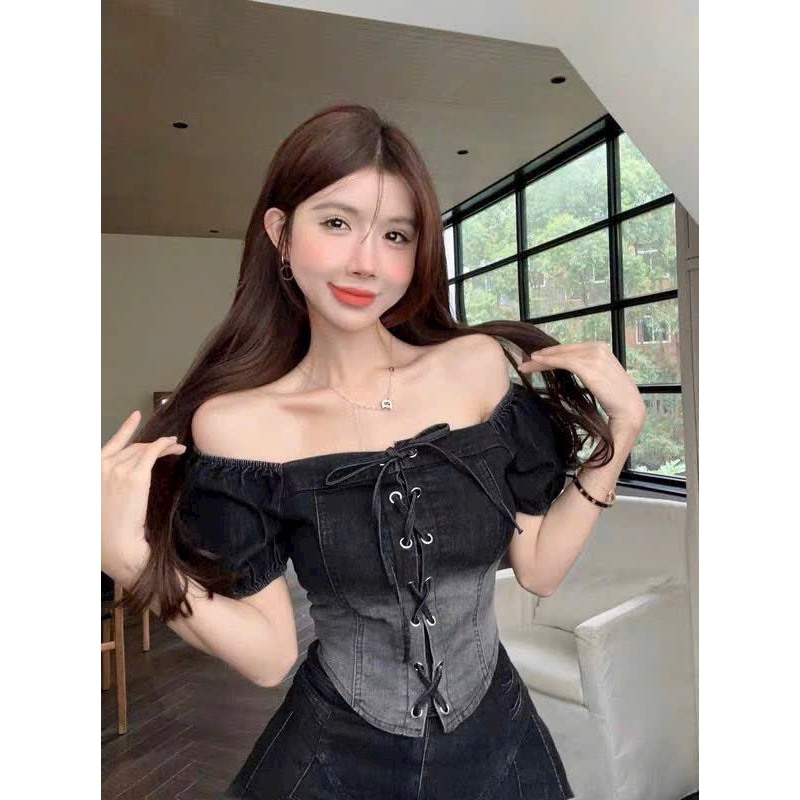 Set Jeans Trễ Vai Bigsize